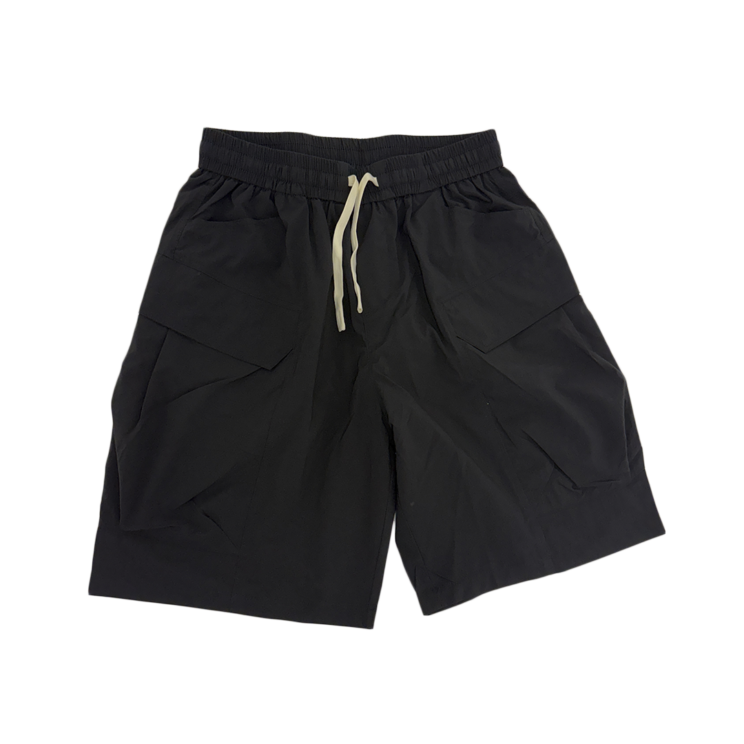 Black Nylon Tech Shorts