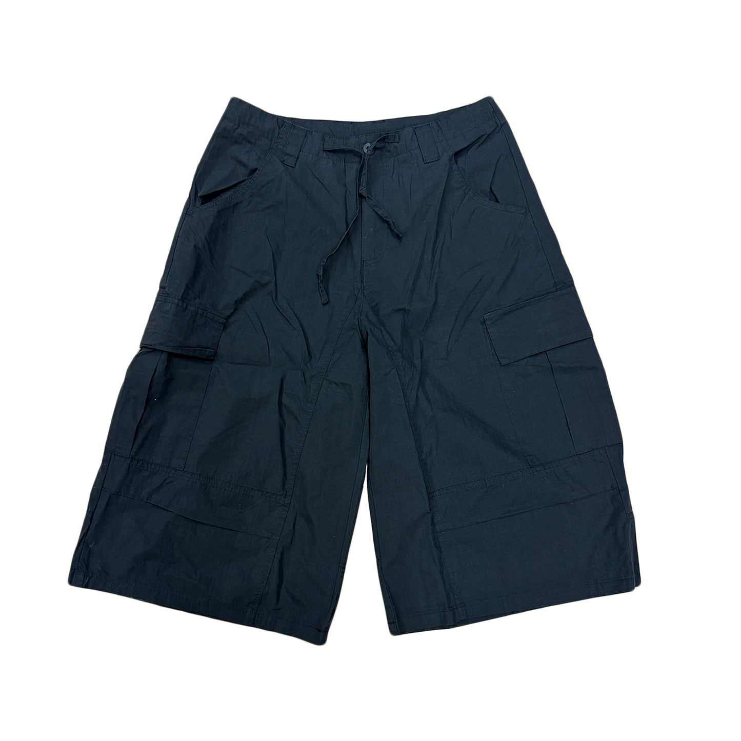 Black Ribstop 3/4 Shorts