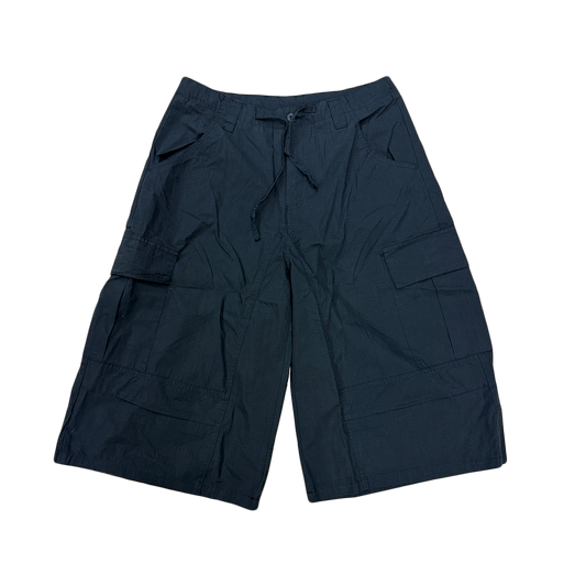 Black Ribstop 3/4 Shorts